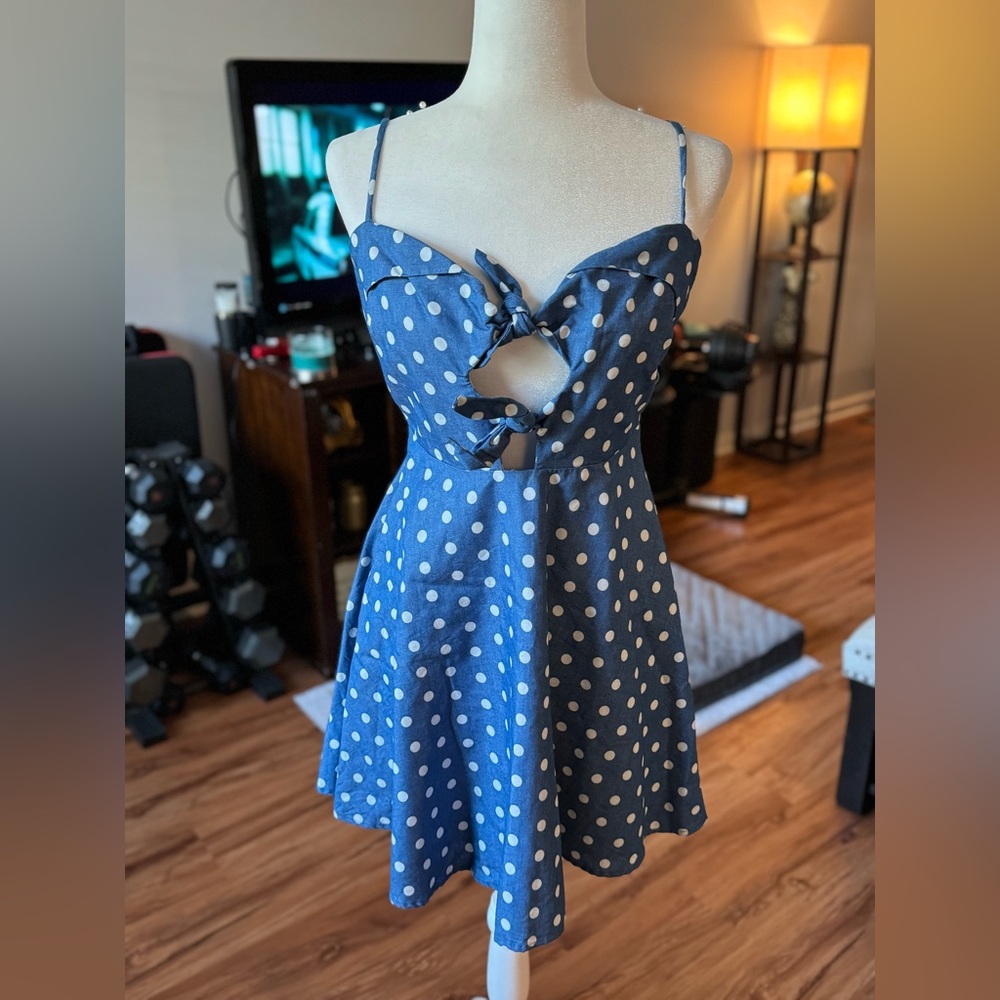 Retro Polka Dot Dress - Medium